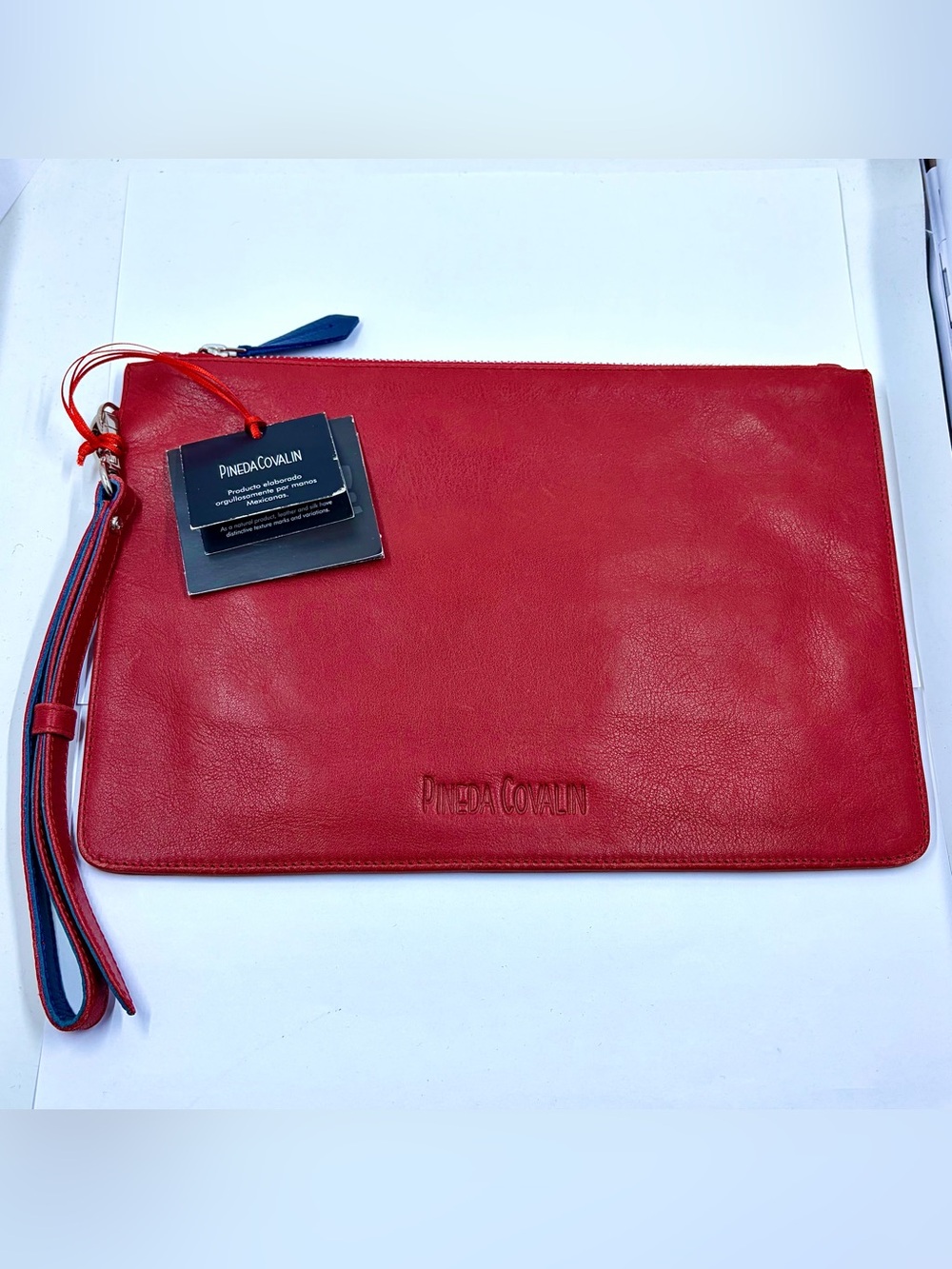 PINEDA COVALIN Red Leather Clutch Purse - NWT